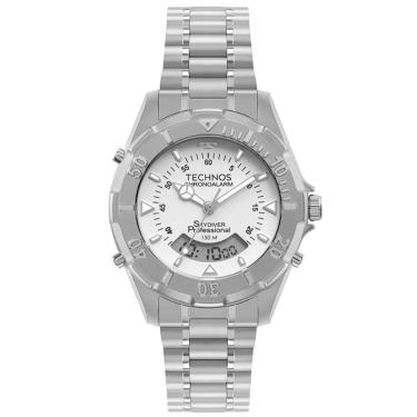 Imagem de Relógio Technos Masculino Ref: Wt2050aen/1b Skydiver Anadigi Prateado
