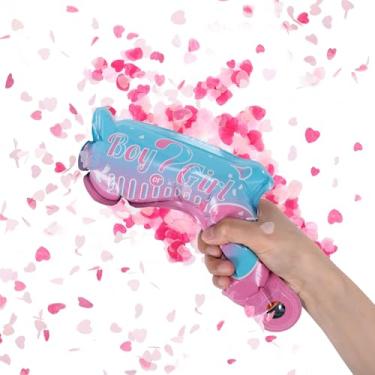 Imagem de Luxellence Confete revelador de gênero 10 peças ideias balão menino ou menina revelação de sexo de bebê decorações de festa ele ou ela (rosa)