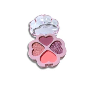 Imagem de Paleta de Sombras 4 Cores Tons Rosa Pink Para Os Olhos