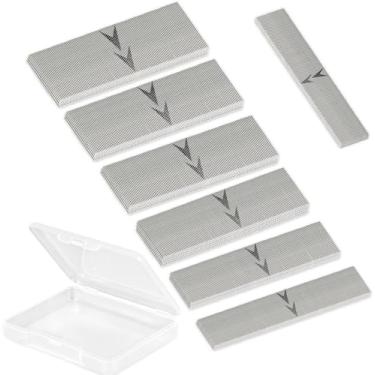 Imagem de Pregos de pino de calibre 23 de 6,5 cm a 2,5 cm sem cabeça, 7 tamanhos sortidos de aço galvanizado para grampeador pneumático, elétrico/prego de brad (3.500 por caixa)