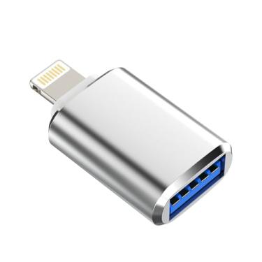 Imagem de Adaptador USB fêmea para Lightning para iPhone14 promax USB-A OTG 3.0 porta de cabo para câmera certificado MFi da Apple, leitor de cartão para iPad, adaptador de transferência de memória, flash