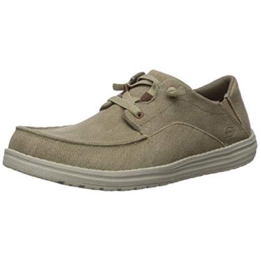 Imagem de Skechers Sapatilha masculina Melson Volgo Canvas, Bronzeado, 11 Wide