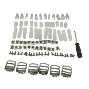 Imagem de rockible Kit de reparo para capacete de hóquei, conjunto de fixação para máscara facial, 24 parafusos, universal para crianças, adolescentes, adultos, para