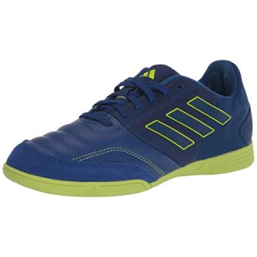 Imagem de adidas Tênis infantil unissex Top Sala, interior, Team Royal Blue/Team Solar Yellow/White, 3.5 Little Kid