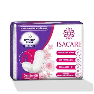 Imagem de Absorvente Isacare Noturno Sem Abas 8 UN