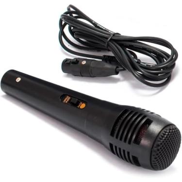 Imagem de Microfone Dinâmico Profissional Com Cabo 5 Metros P10 para Karaokê Caixa de Som e Instrumentos