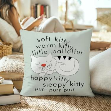 Imagem de Capas de travesseiro para gatos 45,7 x 45,7 cm, presentes para donos e amantes de mães de gatos, presentes para mulheres, capas engraçadas de gatinho para decoração de casa, quarto, sala de estar