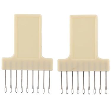 Imagem de 2 peças de pente de transferência para máquina de tricô, 9 agulhas para KH260 KH230 KH270 SK151 SK155 Âmbito aplicável