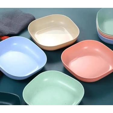 Imagem de Conjunto completo de talheres com 10 pratos + bases, perfeito para servir frutas, sobremesas e ossos, durável, bonito, uso adequado para restaurante doméstico, rosa