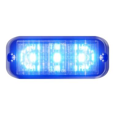 Imagem de Abrams SAE Classe 1 Edge Série 3 [Azul] 9W - 3 LEDs Polícia EMS EMT Veículo Caminhão Caminhão LED Grade Cabeça Superfície Montagem Luz Estroboscópica Luz de Aviso