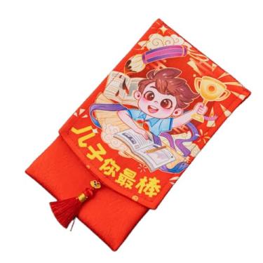 Imagem de Generic Calendário chinês HongBao 2025 bolso vermelho palavras de bênção bolsos vermelhos da sorte requintado festival de primavera (estilo C para filho)