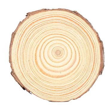 Imagem de Zerodis Fatias de Madeira Madeira Inacabada para Artesanato Toras de Pinho 11-12cm para Artesanato Toras de Pinho 11-12cm para Projetos Diy Decorações e Ferramentas de Pintura de Casamentos (Tipo 2 6~7cm)