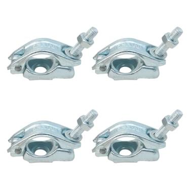 Imagem de JUKFITA Acopladores de andaimes metade, pacote com 4 braçadeiras para tubos OD de 1-3/10.2 cm – 1-9/25.4 cm, acessórios de andaimes resistentes