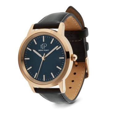 Imagem de Relógio Feminino De Luxo Clássico Couro Preto New Port 40mm