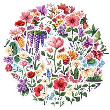 Imagem de 50 peças de adesivos de jardim de flores e natureza adesivos de PVC botânicos DIY para telefone faça você mesmo, guitarra, notebook, mala de viagem, geladeira, telefone, bagagem, laptop, guitarra