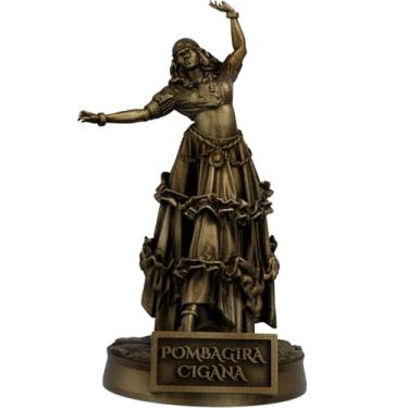 Imagem de Estátua Pombagira Cigana Imagem Umbanda Candomblé (Cor Ouro Velho)