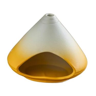 Imagem de WeiLaiKeQi Porta-incenso de cerâmica, acessório decorativo para armário ou quarto, Gradiente Amarelo