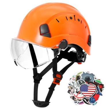 Imagem de Capacete de construção ventilado AOLAMEGS ajustável laranja