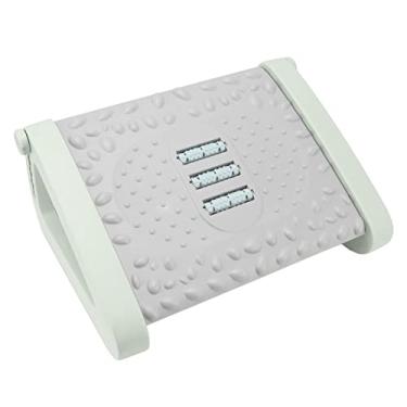 Imagem de Jectse Descanso para Os Pés Ergonômico Ajustável Com Textura de Massagem e Rolo, Apoio para Os Pés para Escritório, Suporte Estável, Evita Capotamento para Uso Doméstico e No Escritório (GREEN)