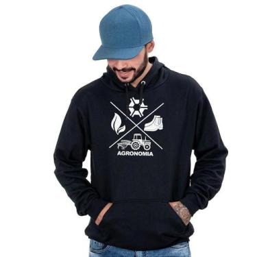 Imagem de Blusa Moletom Masculina Agronomia Bolso Canguru Conforto - Campero, G,