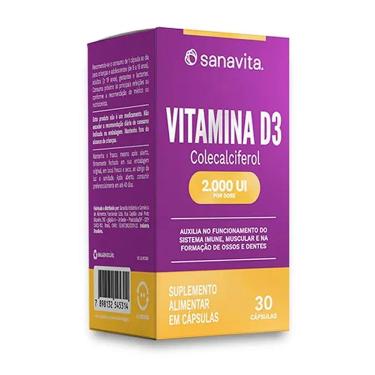 Imagem de Vitamina D3 - 30 Capsulas - Sanavita-Masculino