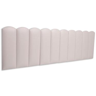 Imagem de Cabeceira King Kit 10 Placas Modelo Nuvem - Courino Marfim / Off White
