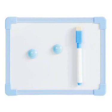 Imagem de Quadro Lousa Branca 20Cmx15Cm Com Caneta Apagador Azul