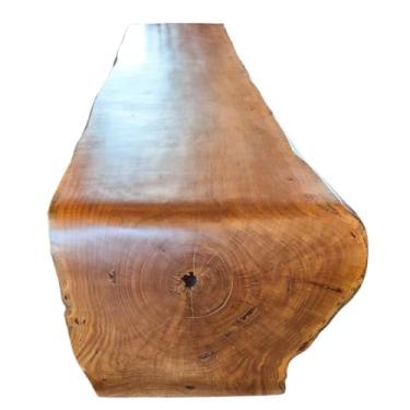 Imagem de Mesa de Jantar Cascata em Tora Pequiá com Pé de Ferro 3,85x1,15m