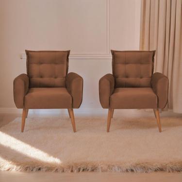 Imagem de Jogo De Poltronas Decorativas Park Veludo Ferrugem