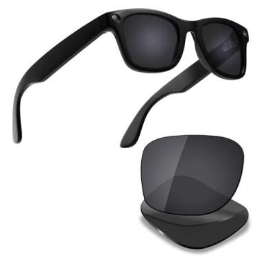 Imagem de Lentes de substituição para óculos inteligentes Ray-Ban Meta Wayfarer RW4006 50 mm (várias opções de matização), Polarizado - Stealth Black, 50