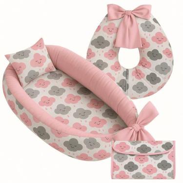 Imagem de Kit Baby Premium Almofada de Amamentação + Ninho Redutor de Berço + Tr