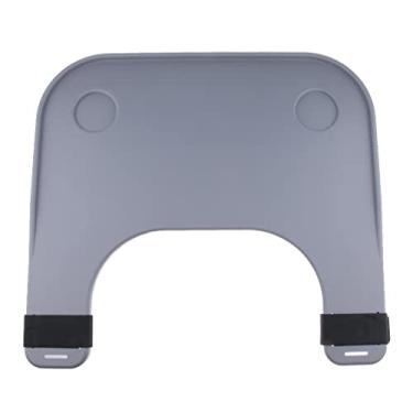 Imagem de barenx Mesa de bandeja de cadeira de rodas durável com 2 suportes de copo para deficientes comer, ler, escrever artesanato ou jogar computadores e xadrez