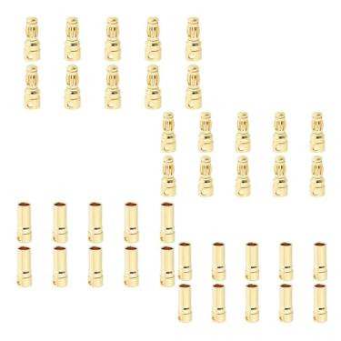 Imagem de 20Pair 3.5mm Male Female Gold Plated Banana Bullet Plug Connector Replacement for RC Battery Brushless Motor