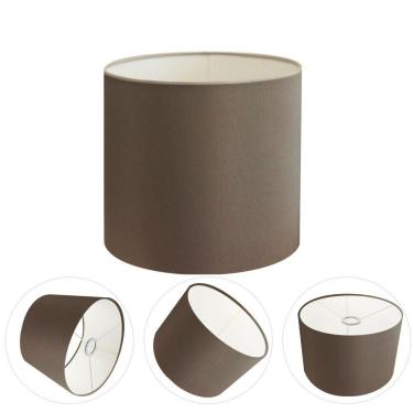 Imagem de Cúpula Abajur E Luminária Cilíndrica Vivare Cp-7007 ø20x22cm - Bocal Nacional Cáqui