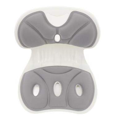 Imagem de ASHATA Almofada Ergonômica de Assento para Costas e Apoio Lombar para Correção de Postura e Conforto, Ideal para Usuários de Cadeiras de Escritório (Cinza)