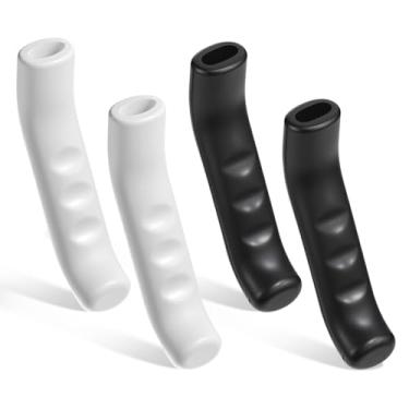 Imagem de 2 pares de capa de alavanca de freio de bicicleta antiderrapante manete de freio de silicone capa de proteção para bicicleta alça de freio universal macia antiderrapante para a maioria das bicicletas