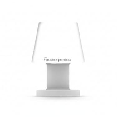 Imagem de Faça Mais Luminária Abajur de Mesa, Bivolt, Polietileno, 23x16x16 cm, Capa Removível, Luz Difusa, Compatível com Lâmpadas LED e Fluorescentes