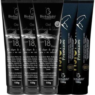 Imagem de Kit 3 Gel Cartilagem De Tubarão + 2 Pomada Fisiofort Premium - Bio Ins