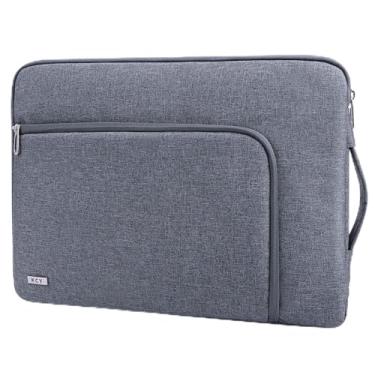 Imagem de KCY Capa de transporte para laptop 13 13,3 polegadas, capa fina à prova d'água para computador com alça compatível com MacBook Air 2020 M1, MacBook Pro 14 2021, Surface Book 3/Laptop 4, Chromebook, cinza