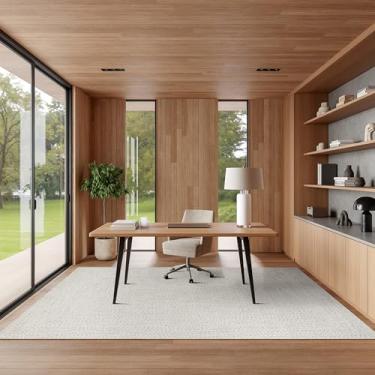 Imagem de nuLOOM Tapete sólido trançado à mão para área interna/externa, adequado para animais de estimação, alto tráfego, resistente a intempéries, para pátio, varanda, quarto, sala de estar, sala de jantar,