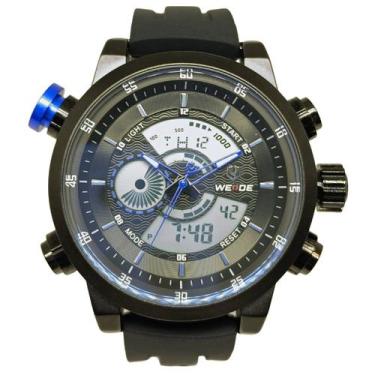 Imagem de Relógio Masculino Weide AnaDigi WH-3401-C Preto e Azul