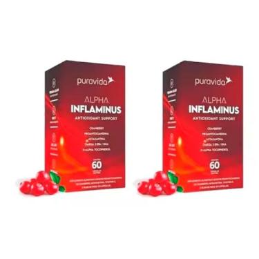 Imagem de 2x Alpha Inflaminus Puravida Astaxantina Ômega 3 Vit E 60cps