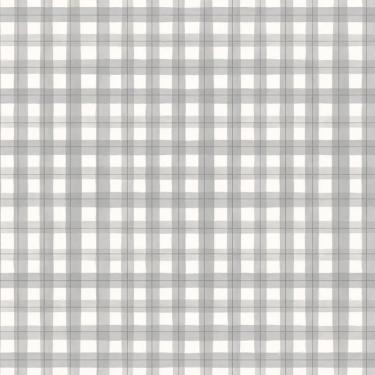 Imagem de Papel de Parede Revoada Xadrez Picnic Pincelada Cinza 4432