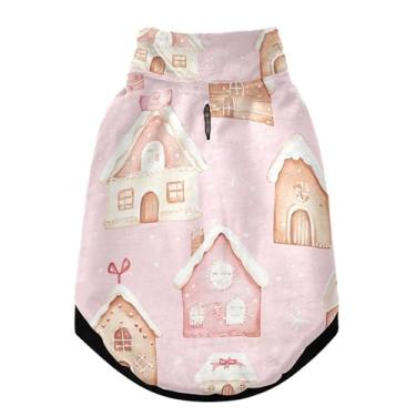 Imagem de SEHANY Casaco de Natal de gengibre para cães pequenos, superquente à prova de vento, jaqueta de inverno macia e aconchegante para animais de estimação para clima frio na neve com coleira para animais