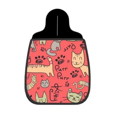Imagem de Lixeira De Carro Organizador Lixinhocar Gatos Purr Patinhas Vermelho