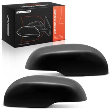 Imagem de A-Premium 2 peças de tampas de espelho retrovisor do lado do motorista e do passageiro - compatível com Kia Soul 2020 2021 2022 2023 2024 2025 - preto liso, com furo de seta