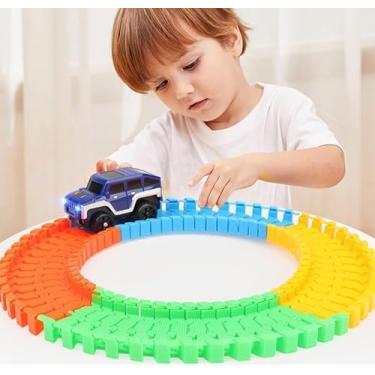 Imagem de Carrinho Infantil com Pista Articulada Flexível – Brinquedo Educativo Interativo que Desenvolve Criatividade, Coordenação Motora e Raciocínio Lógico