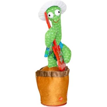 Imagem de Cacto Dançante Musical Infantil – Brinquedo Interativo que Dança, Canta e Repete – Pelúcia com Bateria Recarregável USB – Presente Divertido para Crianças (Guitarrista)