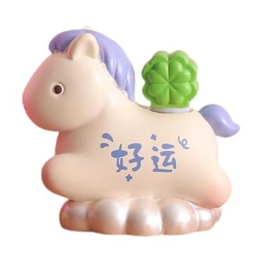 Imagem de WeiLaiKeQi Escultura de Cavalo para Decoração de Mesa, Artesanato em Resina, Enfeite de Cavalo do Zodíaco, Estátua de Animal para Lareira, Mesa ou, G