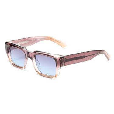 Imagem de Óculos de sol para homens com armação de acetato de policarbonato UV400 e óculos de sol para mulheres (6)